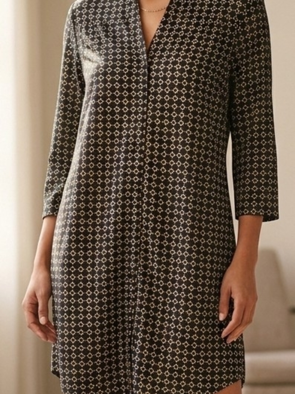 41 Hawthorn Black and White Asymmetrical Print Dress